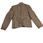 Vintage Prestige of Boston Brown Herringbone Wool blend Tweed Blazer Size 12 Photo 1