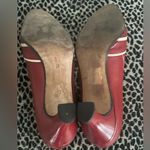Red & cream striped Bally Vintage leather Shoes sz 6.5 made in Italy Photo 3