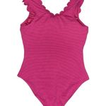 Cupshe NWT Women's One Piece Scalloped Swimsuit Hot Pink Size Medium Photo 3