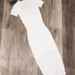 All Saints Lace Body-con Short Sleeve Square Neck Midi Dress In Off White XS NWT Photo 4