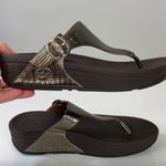 FitFlop The Skinny Leather Metallic Bronze Sandal Photo 7