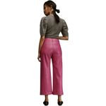 Maeve NWT Anthropologie  Colette Fuchsia Pink Wide Leg Cropped Vegan Leather 26 Photo 3