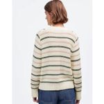 Madewell NWT  Cotton Crewneck Sweater in Stripe In Dark Loden Stripe Size S Photo 1