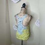 Free People NTM: Vintage  Yellow Striped Floral Backed Razorback Tank Top Sz M Photo 12
