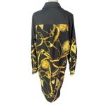 SheIn Chain Print Long Sleeve Button Front Shirt Dress Photo 2