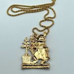 New without tags red and white crystal and enamel Santa Claus Christmas necklace Photo 4