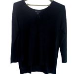 Lane Bryant Lightweight Knit High Low V Neck Sweater Side Slit 18 20 Black #4227 Photo 10