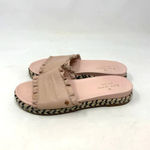 Kate Spade ‎ Zahara Pink Leather Ruffle Slide Espadrille Sandals Size US 6 Photo 6