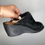 UGG ‎ Australia Size 7 Clogs Black Suede Knit Collar Wedge Comfort Shoes Photo 2