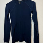 Sweaty Betty  London Navy Seamless Long Sleeve Workout Shirt Size Extra Small Photo 0