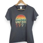 Vintage 1991 Retro Rainbow Mountain Graphic Tee Size M Photo 0