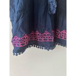 American Rag Romper Women's Medium Navy Sleeveless Embroidered Bohemian Boho Photo 3