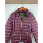 Michael Kors Womens XS Packable Down Puffer Jacket Nylon Plum Photo 1