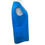 J. Crew Oversized Blue Cap Sleeve Shirttail V Photo 6