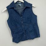Faded Glory  Vintage Y2K Denim Button Up Vest Shirt Size Small Early 2000s Photo 5