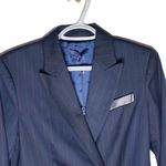 W By Worth Worth pinstripe leather accent tie blazer size 6 Photo 20