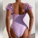 SheIn NWOT Plus Butterfly Appliques Ruched One Piece Swimsuit Photo 1
