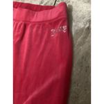 Juicy Couture  Velour Track Pants Pink Rhinestone Logo Flared Women's Size M Photo 2