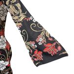 Boston Proper  Mirrored Garden Print Intarsia Sweater Dress Brown Pink Medium Photo 3