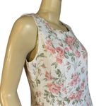 Sag Harbor VINTAGE 1990'S PETITE BEIGE, PINK & GREEN FLORAL PRINT DRESS (12P) Photo 3