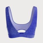 BERLOOK Navy Lurex Cut Out Bikini Top ONLY 68 Blue Photo 5