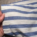 VTG 80s LL Bean Button Up Shirt Women’s M Blue White‎ Stripes Cool Weave Coastal Size M Photo 5