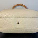 Gucci  Bamboo Shopper Ivory Leather 2way Satchel Bag - Preowned Photo 5