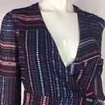 Parker Printed Long Sleeve Wrap Blouse Photo 5