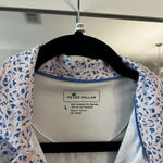 Peter Millar  Women’s Sleeveless Polo | Size L | Blue & Pink Striped Photo 2