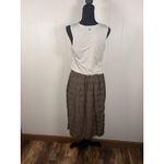 prAna  Perry Small Block Midi Dress Sleeveless Scoop Neck Green/cream Pockets Photo 2