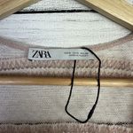 ZARA Knit & Lace Wrap Long Dress Women's Size Small Blush Pink Ribbed V-Neck Photo 10