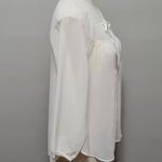 Sperry ivory sheer beaded peasant blouse size small Photo 2