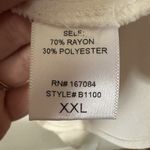 Pomander Place Tuckernuck Ashlen Blouse Size XXL Relaxed Fit Button Up Peplum White Photo 5