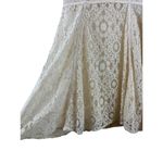 LC Lauren Conrad Cream Cap Sleeve Short Lightweight A-Line Lace Dress Size 8 Photo 2