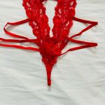 Christmas Lingerie Avid Love Deep V Teddy Red Size M Photo 4