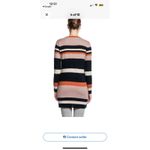 Acrobat | XS Sweater Dress Multi Knit Striped Brown Orange Black Silk Cashmere Pink Photo 9