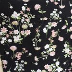 Soho  | Black/Floral Pull On Ankle Length Pants Photo 3