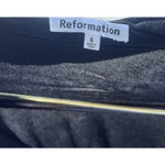 Reformation  Violet Sheer Button Down Top Black Women’s Size 6 Career Business Photo 8