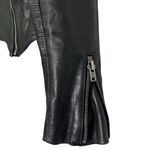 ALC Frank A.L.C. Black Leather Asymmetrical Zip Jacket Leonardo Photo 2