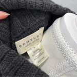 Demylee Wool Cashmere Mini Drop Waist Sweater Dress Chunky Buttons Turtleneck L Gray Size L Photo 4