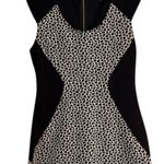 EXPRESS  Womens Leopard Print Dress Size 8 Black Sleeveless Pencil Full Back Zip Photo 4