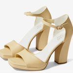 Franco Sarto Sandals Size 11 Leather Dima Ankle Strap Womens Square Block Heel Photo 0