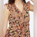 J.Crew  Ruffle V-neck Mini Dress Tropical Floral Size 2 Photo 1