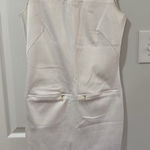 Sharagano  White Sleeveless Midi Dress with Button Details Photo 0
