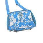Roxy  vintage Blue & White Floral Print Crossbody Straps Suitcase lunchbox Photo 5