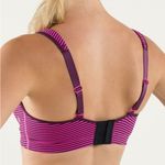 Lululemon Ta Ta Tamer II in Hyper Stripe Raspberry Glo Light / Plum Sz 34D Photo 1