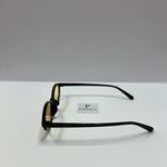 90s Style Black Oval Sunglasses With Light Yellow Lenses Photo 2