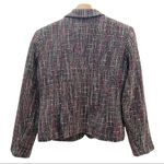 Sag Harbor US 4 Petite Y2K Brown Woven Contrast Stitch Tweed Blazer Photo 2