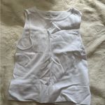 White Muscle Tee with Crew Neck and Soft Fabric Size undefined Photo 0