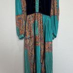 70s Young Dong S Small Maxi Dress Renaissance Boho Cottagecore Whimsy Fairycore Blue Photo 8